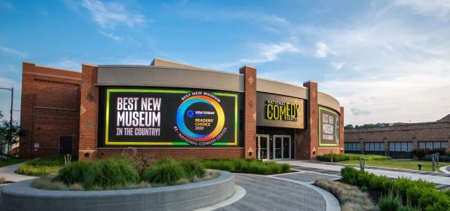 Outside of National Comedy Center, Jamestown, NY